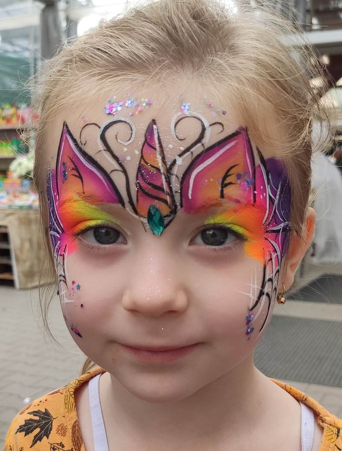 halloween jednorožec malování na obličej vzory