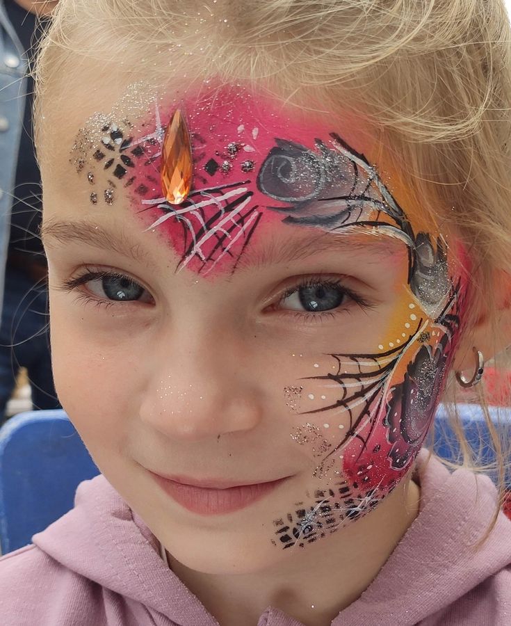 růže malování na obličej vzory